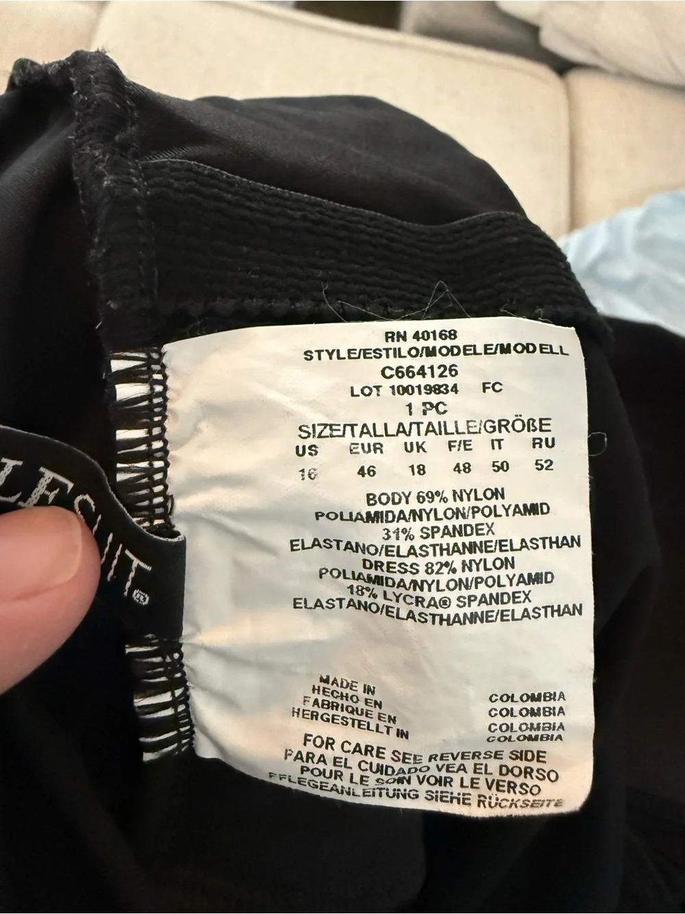 MiracleSuit Aurora Classic Black V-Neck Swimdress size 16 - Picture 12 of 15